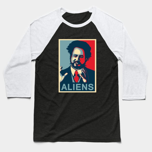 Because Aliens Baseball T-Shirt by Wasabi Snake